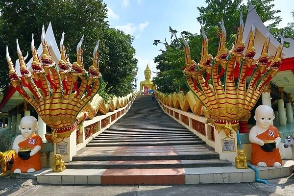 Big Buddha statue at Wat Khao Phra Bat in Pattaya, Thailand