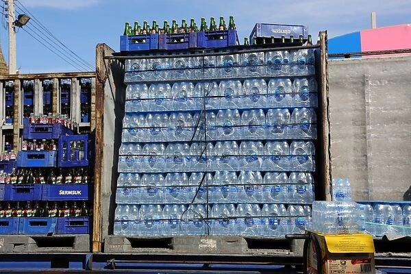 Bottled water delivery of bottles, Bangkok, Thailand