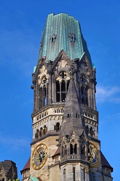 Broken spire of the Kaiser Wilhelm Memorial Church, Berlin, Germany