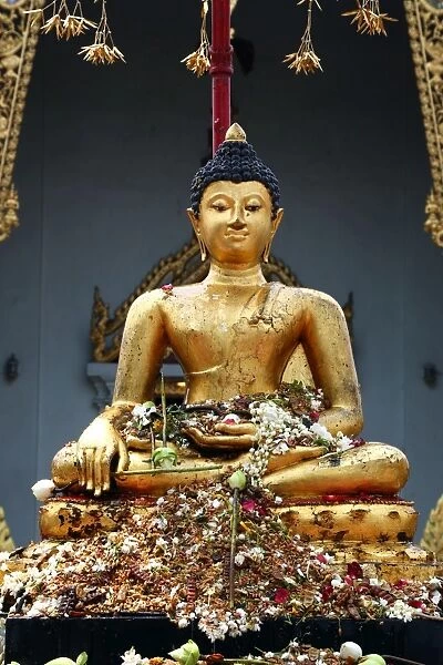 Buddha statue at Wat Phra Singh Temple in Chiang Mai, Thailand