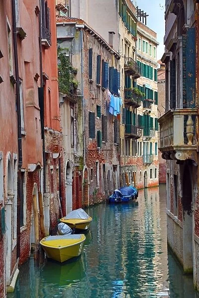 Buildings along a canal in Venice, Italy