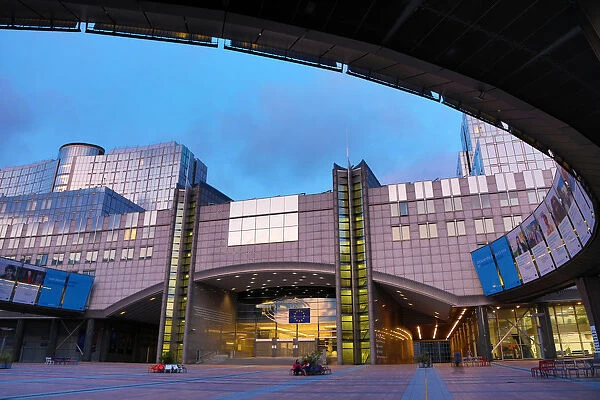 Buildings of the European Parliament Complex at the Espace Leopold, Brussels, Belgium