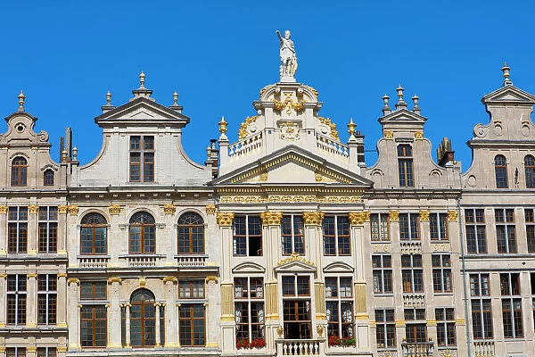Buildings in the Grand Place or Grote Markt, Brussels, Belgium