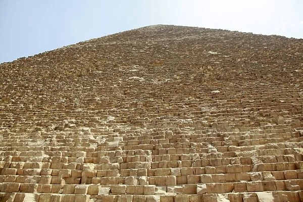 Cairo, Egypt. The top of the Great Pyramid of Khufu 