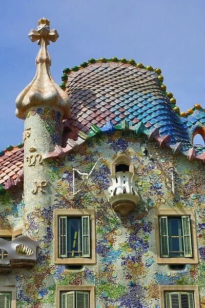 Casa Batllo house designed by Gaudi in Barcelona Framed Photos