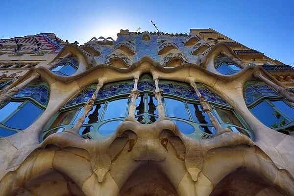 Casa Batllo Modernist house designed by Gaudi in Barcelona, Spain