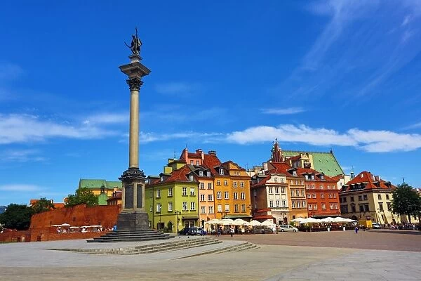 Castle Square with Sigismunds (Zygmund s) Column in Warsaw, Poland