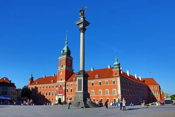 Castle Square with Sigismunds (Zygmund s) Column and the Royal Castle in Warsaw