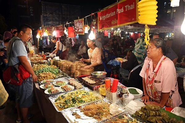 Chiang Mai night street market, Chiang Mai, Thailand