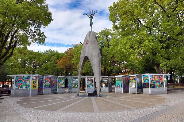 Childrens Peace Monument in the Hiroshima Peace Memorial Park, Hiroshima, Japan