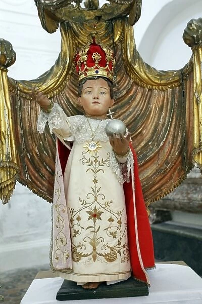 Christ the King as a child in a church in Erice, Sicily, Italy