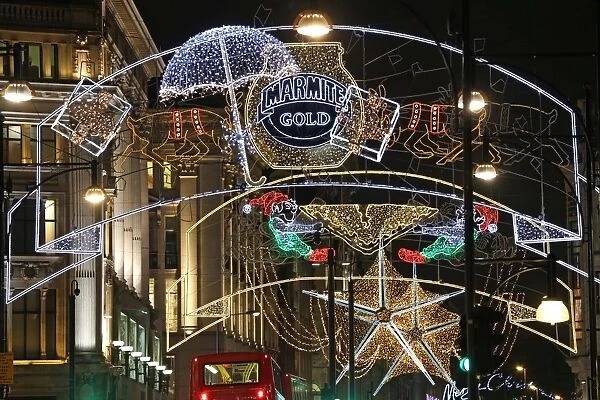 Christmas Lights and decorations in Oxford Street, London