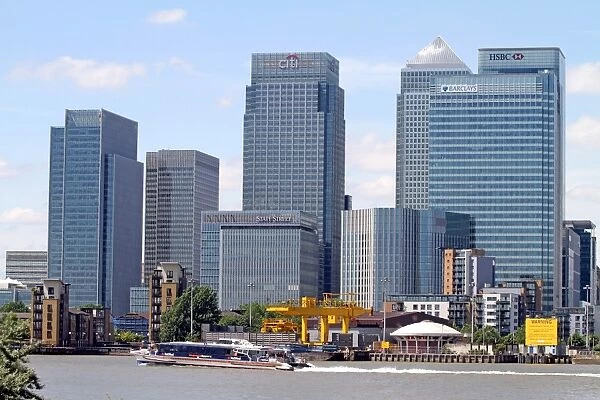 City of London skyline of the Central Business District, Central Business District of Canary Wharf, London
