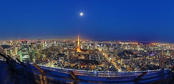 City skyline night view panorama of Tokyo Tower, Tokyo, Japan