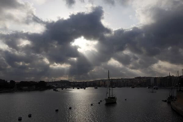 Clouds at sunset over Valletta, Malta