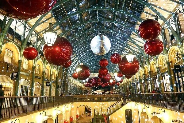 Covent Garden Market Christmas Decorations and Lights, London, England