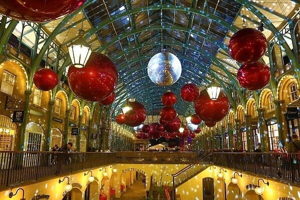 Covent Garden Market Christmas Decorations and Lights, London, England