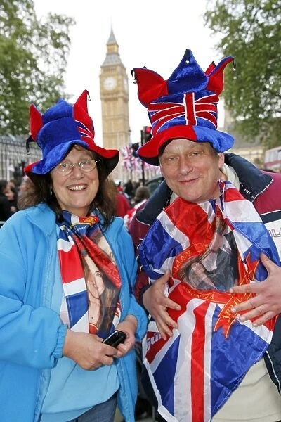 Crowds at the Royal Wedding of Prince William and Kate Middleton, London, England