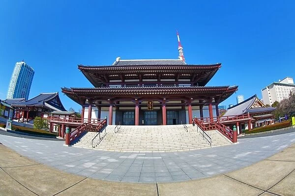 Daiden (Hondo) the main hall of Zojoji Temple in Tokyo, Japan