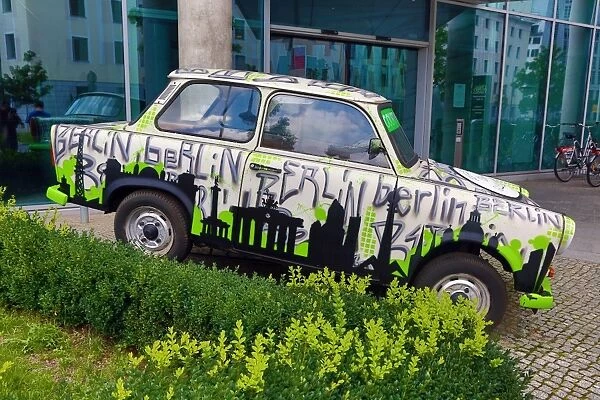 Decorated Trabant motor car in Berlin, Germany
