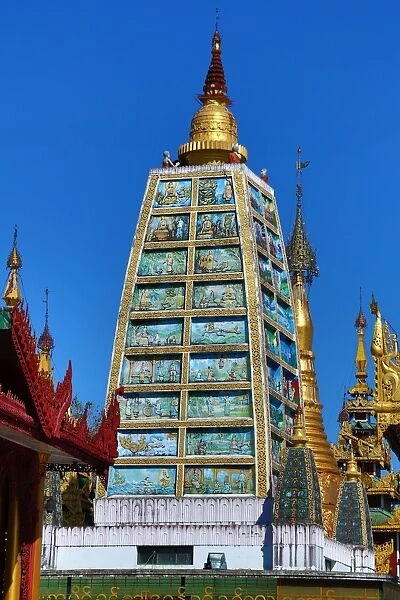 Decorations at the Shwedagon Pagoda, Yangon, Myanmar