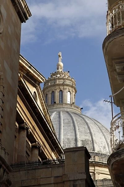 Dome of the Carmelite Church in Valletta, Malta