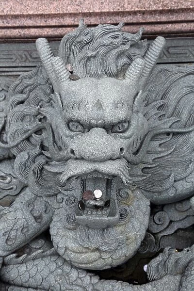Dragon Carving at Kek Lok Si Buddhist Temple, Georgetown, Penang, Malaysia