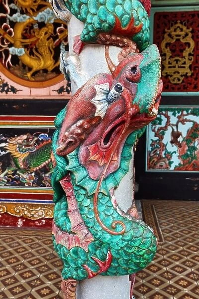 Dragon sculpture decoration in Malacca, Malaysia