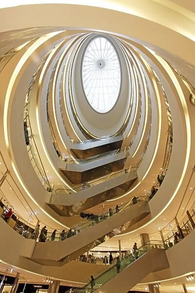 Escalators in Shinsegai department store in Busan, South Korea