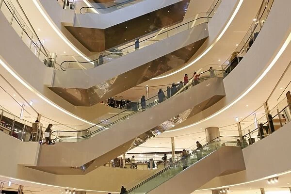 Escalators in Shinsegai department store in Busan, South Korea