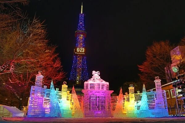 Fantastic ice sculptures at the 65th Sapporo Snow Festival 2014 in Sapporo, Japan
