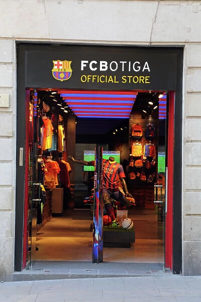 FC Botiga Spanish football team official shop, Barcelona, Spain