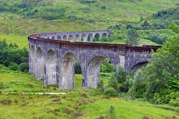 Glenfinnan viaduct, railway viaduct for the West Highland Line, Glenfinnan, Inverness-shire