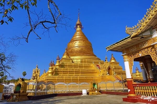 The gold stupa of Kuthodaw Pagoda, Mandalay, Myanmar (Burma)
