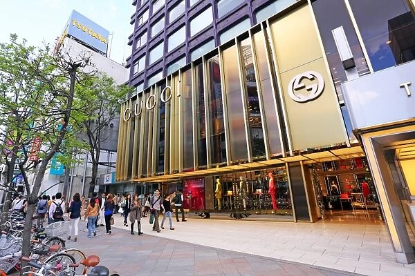 Gucci Shop and sign of logo in Shinjuku, Tokyo, Japan