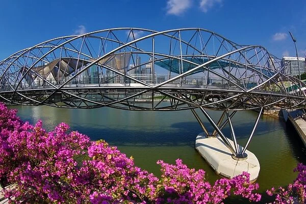 The Helix Bridge in Singapore, Republic of Singapore