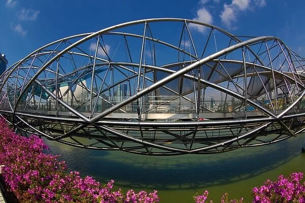 The Helix Bridge in Singapore, Republic of Singapore