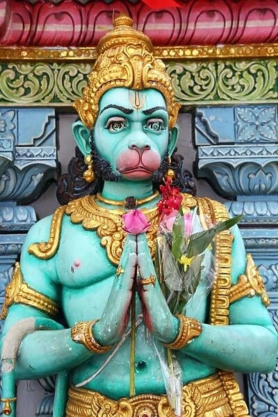 Hindu Monkey God Hanuman, Sri Krishna Bagawan Temple in Singapore, Republic of Singapore