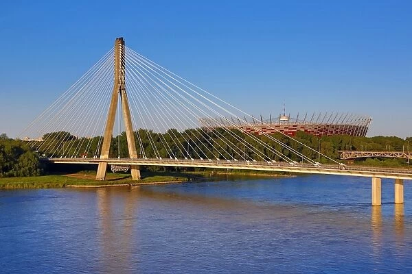 Holy Cross Bridge in Warsaw, Poland