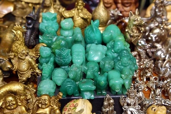Jade figures on sale in the Old City, Shanghai, China