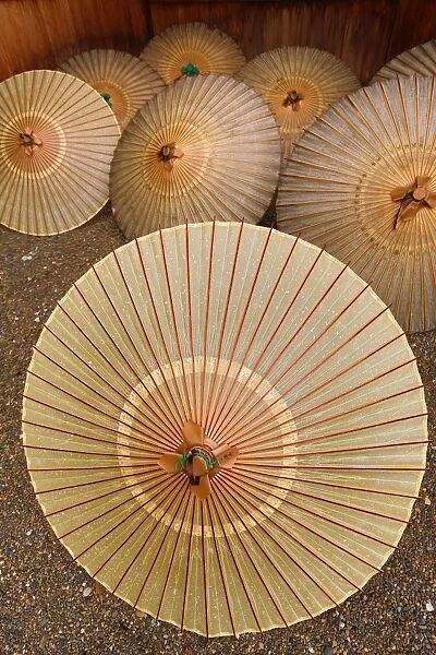 Japanese paper umbrellas or parasols in Tokyo, Japan