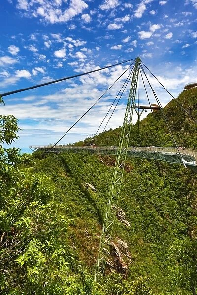 The Langkawi Sky Bridge, the longrest curved bridge, at the peak of Gunung Machinchang, Langkawi, Malaysia