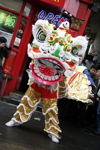 The Lion Dance at Chinese New Year 2010 in London