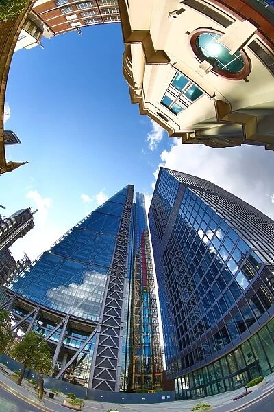 Lloyds of London and the Leadenhall Building aka the Cheesegrater, London, England