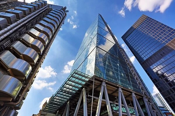 Lloyds of London and the Leadenhall Building aka the Chessegrater, London, England