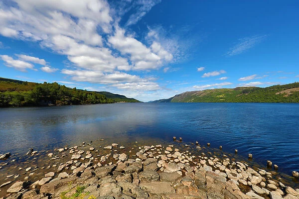 Loch Ness in the Scottish Highlands from Fort Augustus, Scotland