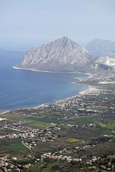 Mediterranean coastline of Sicily near Trapani, Sicily, Italy