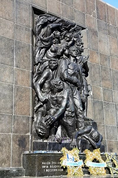 Memorial of the Heroes of the Warsaw Ghetto uprising in Warsaw, Poland