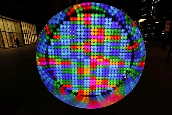 Multi-coloured LED light display