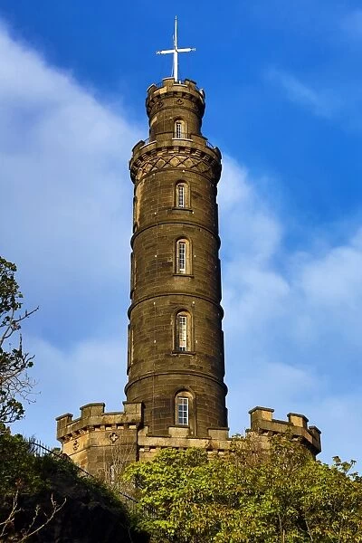 Nelsons Monument on Calton Hill in Edinburgh, Scotland, United Kingdom